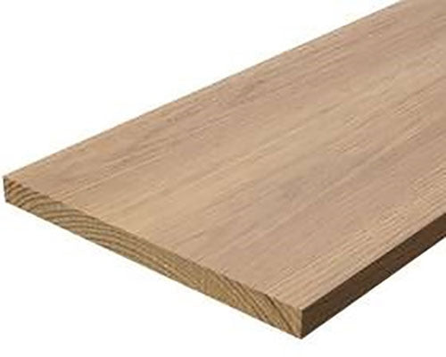 Smooth red cedar board with finished edges, ideal for home improvement and woodworking projects