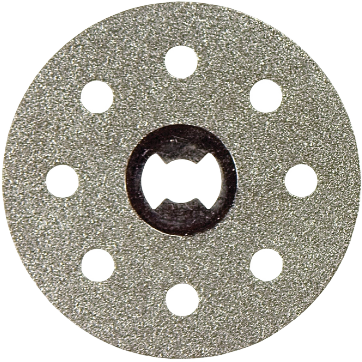 Round diamond grit cutting wheel with multiple ventilation holes for rotary tool accessories in home improvement collections