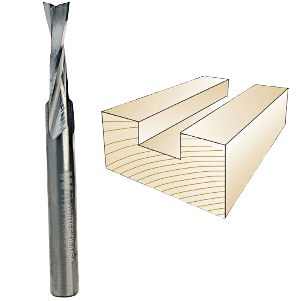 Whiteside slow spiral router bit for clean groove cutting in wood and plastics, part of drill bits and tool accessories collections
