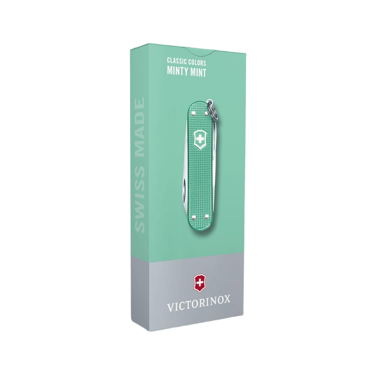 Minty green Victorinox multi-tool pocket knife with compact blade and scissors for cutting and woodworking tools under $50 collection