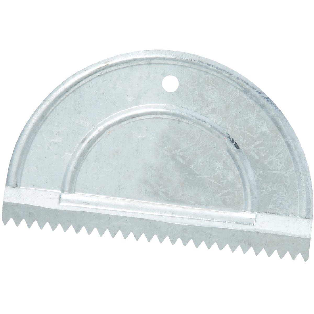 Metal half moon adhesive spreader with square notch for flooring tools and home improvement use under $50 category