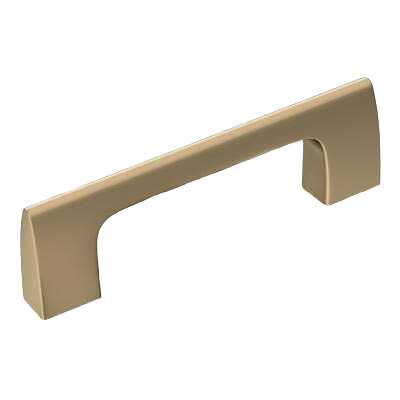 Sleek golden champagne cabinet pull with 3-inch center-to-center spacing for hardware and furniture accessories under $50.