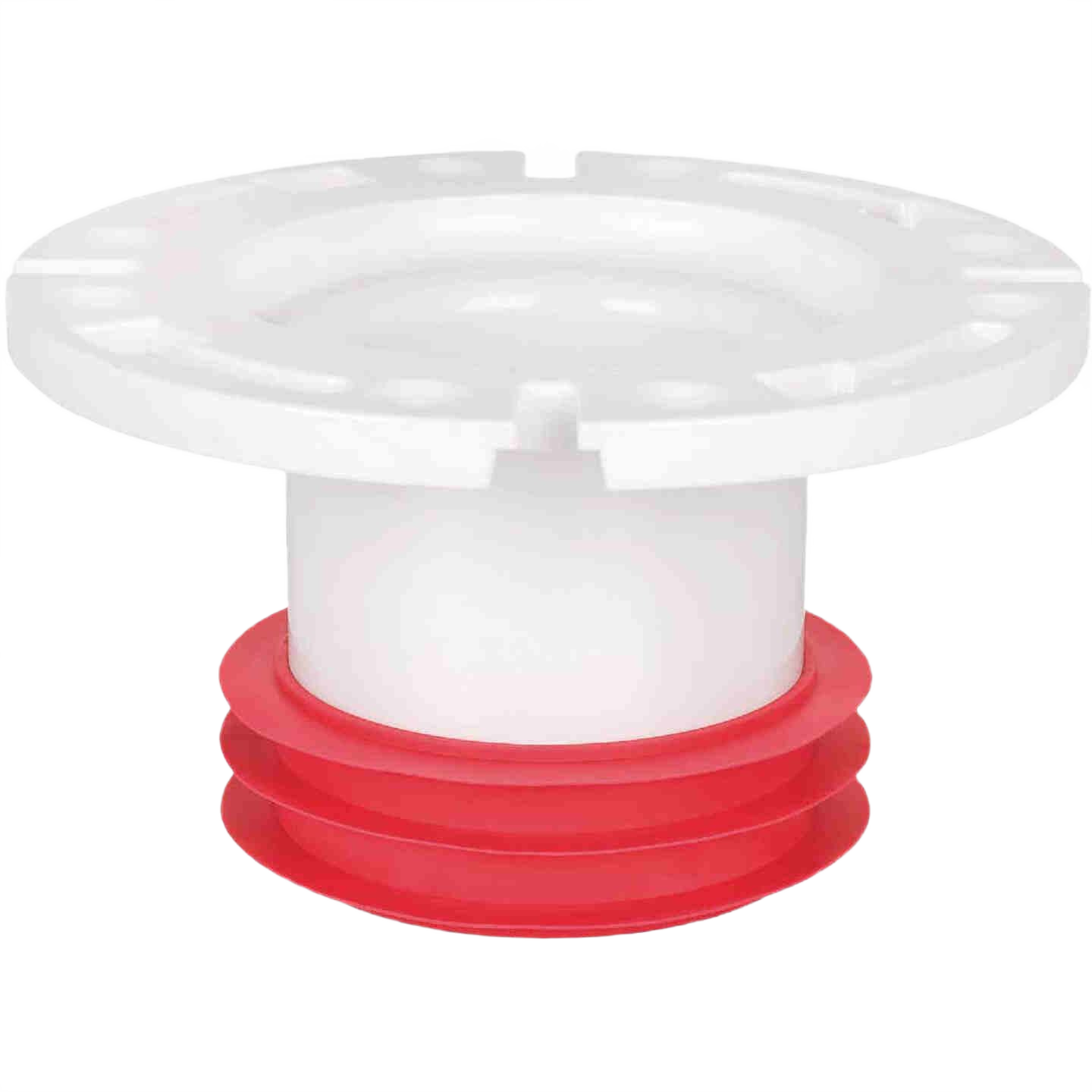 White plastic push-to-fit flange with red rubber gasket for plumbing and pipes & fittings under $50 collection