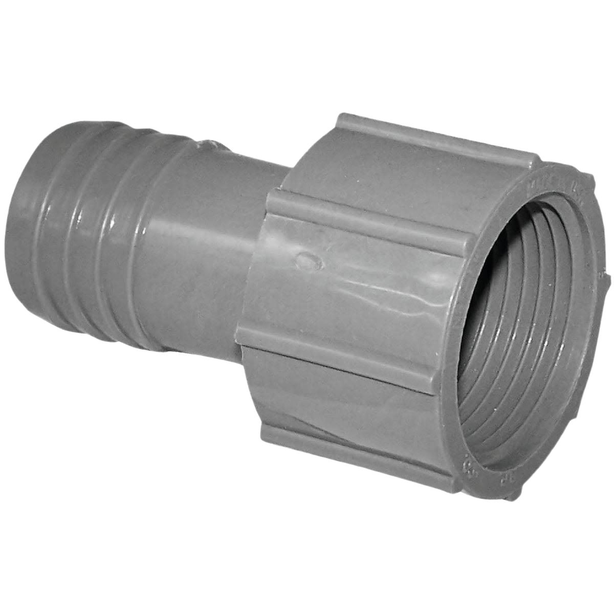 Gray polypropylene female insert adapter with 1-inch fittings for pipes and plumbing under $50 collection