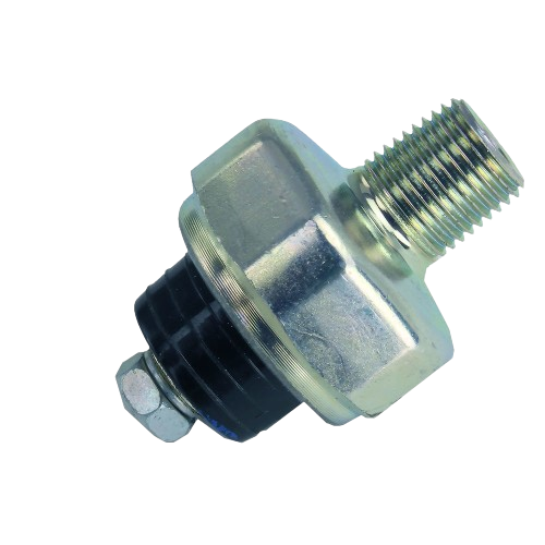 Metal oil pressure switch with threaded connector for replacement in John Deere parts and lubricants collections