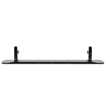 Black metal mortising adapter with mounting brackets, designed for precision tool attachment in home improvement projects