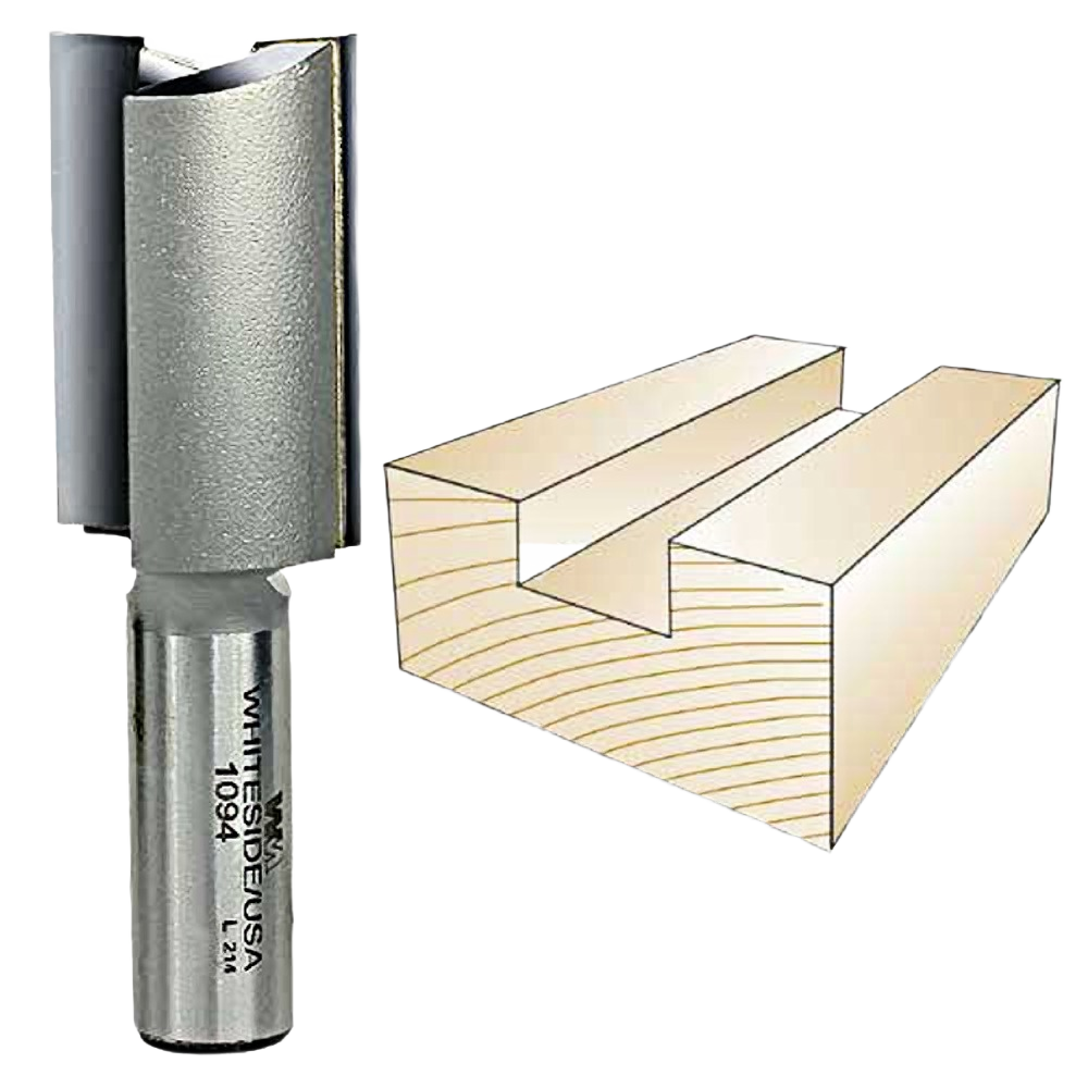 Carbide-tipped router bit for woodworking grooves and dados in tool accessories and drill bits collections under $50