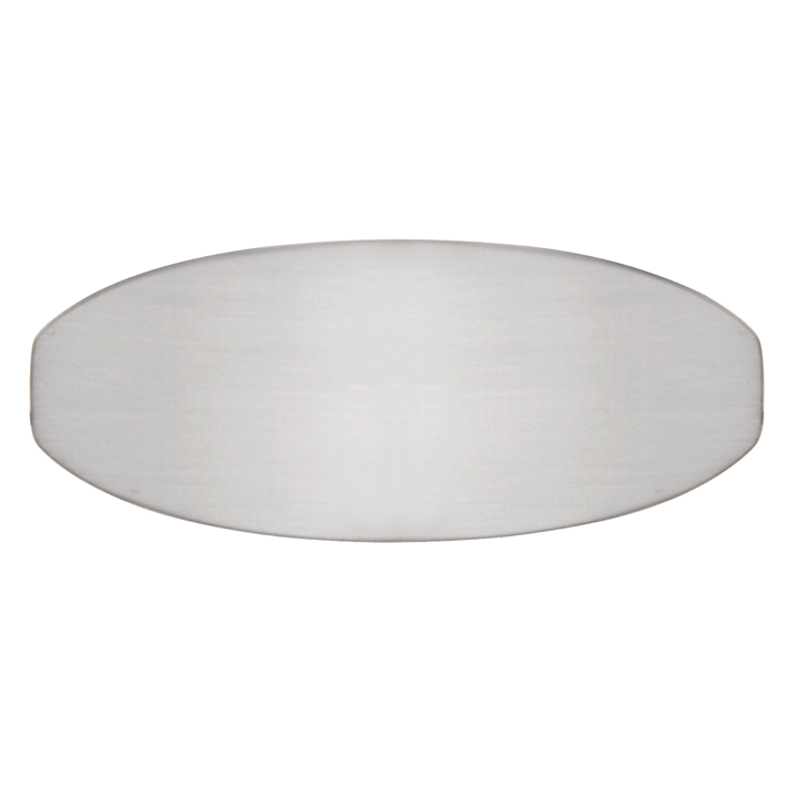 Satin nickel oval cabinet knob with sleek modern design for furniture hardware and home improvement collections