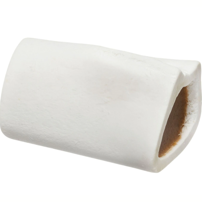 White dog chew bone filled with peanut butter flavor, part of Pet & Animal treats and supplies under $50 collection.