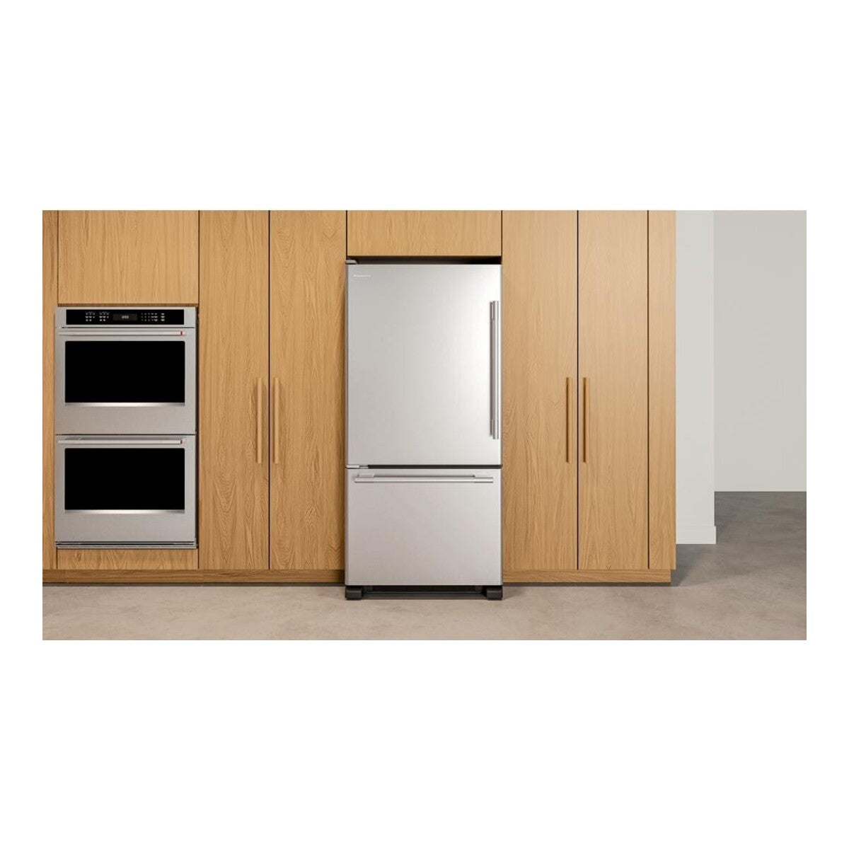 22 Cu. Ft. 33-Inch Bottom Mount Refrigerator with Left Door Swing in PrintShield® Stainless Steel