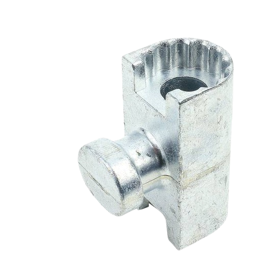 Metallic lift link component for automotive and John Deere parts collections, suitable for mechanic and hardware tools use