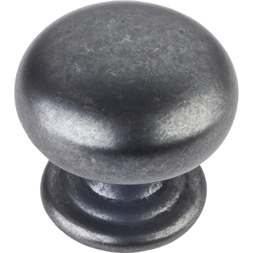 Gun metal finish Florence knob with a classic rounded design for cabinet and furniture hardware collections