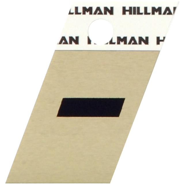 Black and gold aluminum angle cut hyphen sticker for labeling and home improvement projects
