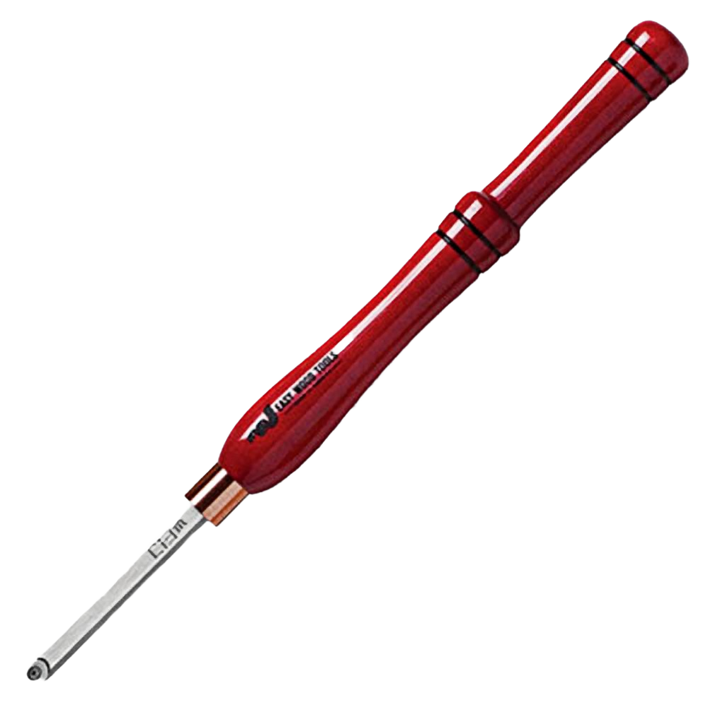 Compact red-handled woodworking turning tool for fine detail work in Woodworking Tools and All Products collections