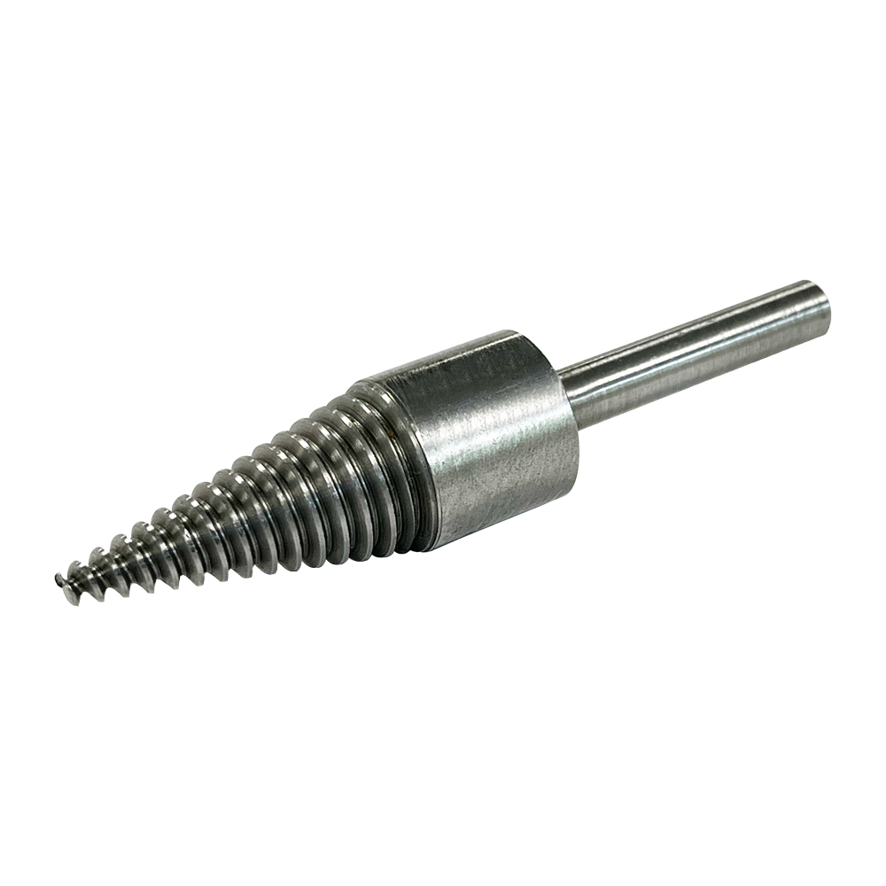 Metal pigtail mandrel with tapered screw for attaching bowl and goblet mops in woodworking tools under $50 collection.