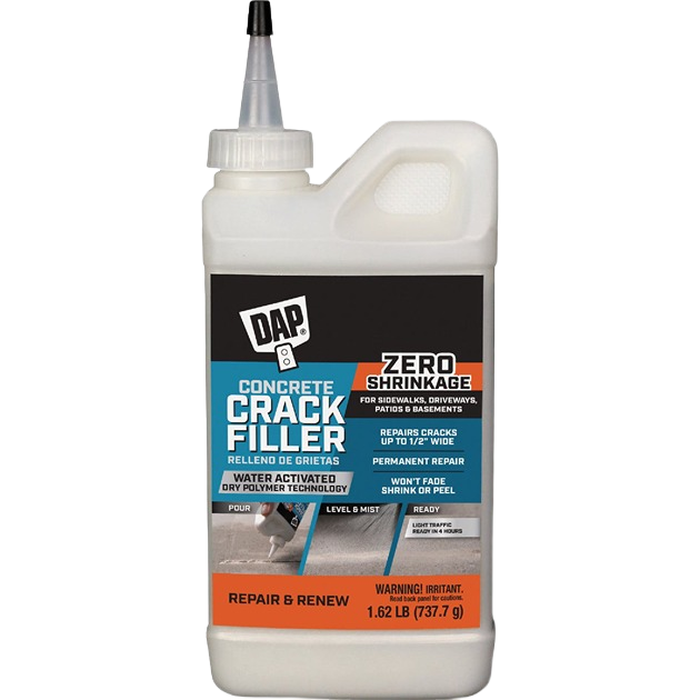 Plastic container of DAP concrete crack filler with zero shrinkage formula for home improvement and paint supplies under $50 collections