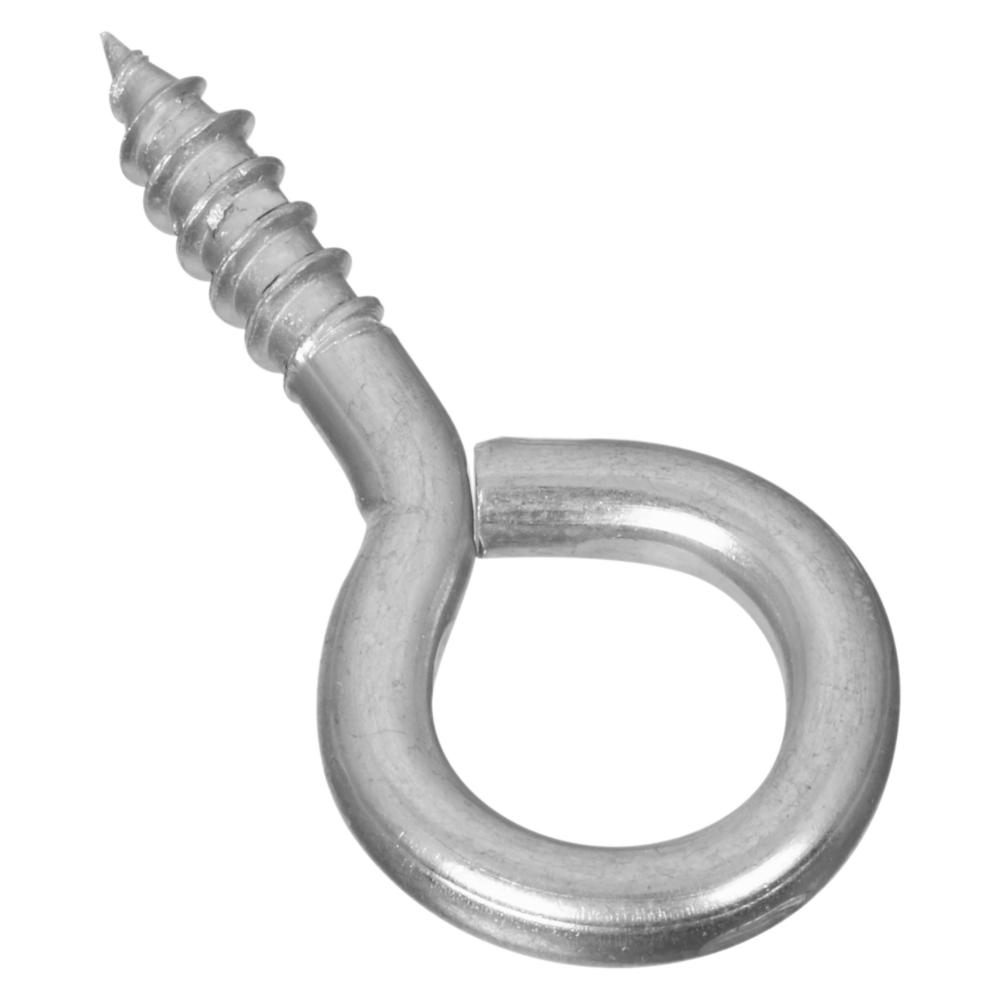 Zinc large screw eye with threaded tip for fastening in hardware, hooks & eyes, and fasteners under $50 tools