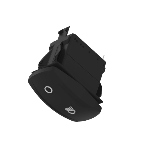 Black rocker switch with light and off symbols for work light control in tools and home improvement projects