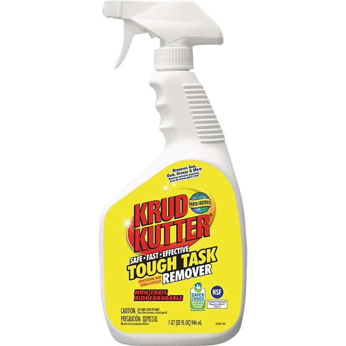 Yellow Rust-Oleum Krud Kutter tough task remover spray bottle for cleaning supplies and home improvement under $50 collections