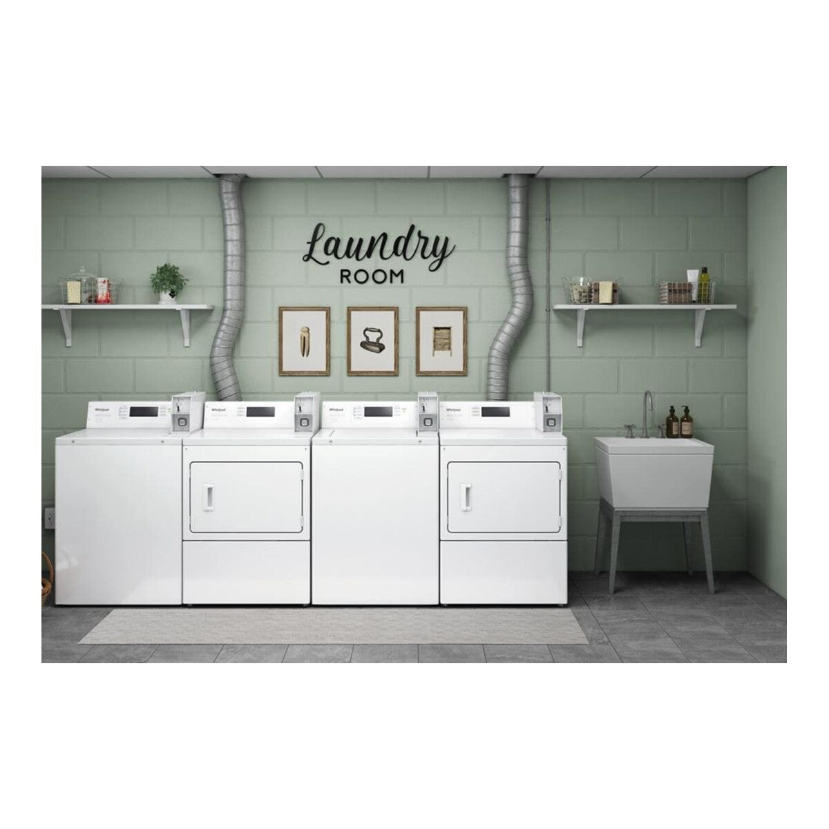 Commercial Electric Dryer with Factory Installed Coin Drop & Coin Box