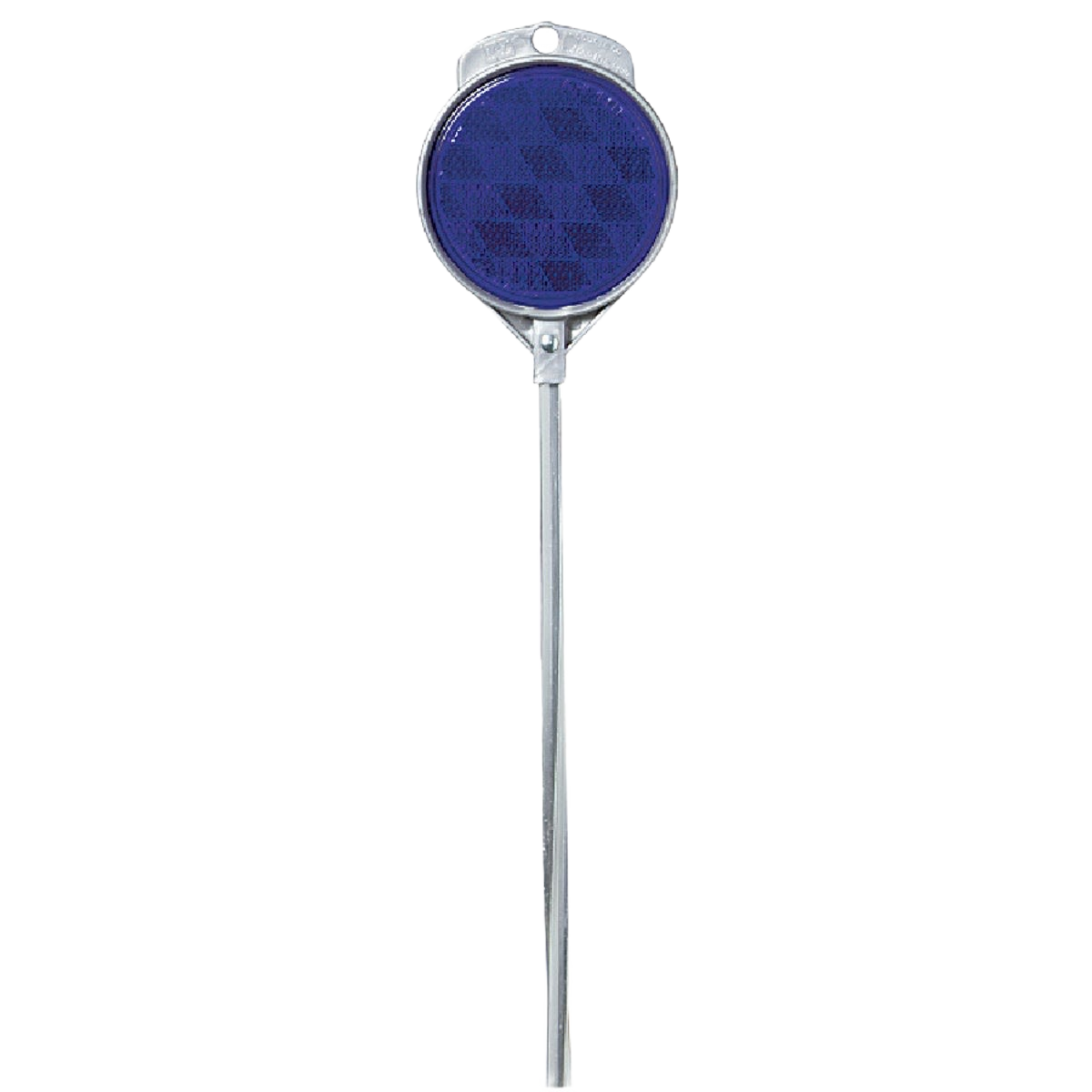 Blue aluminum driveway marker with reflective top for enhanced traffic safety in hardware and home improvement tools collection