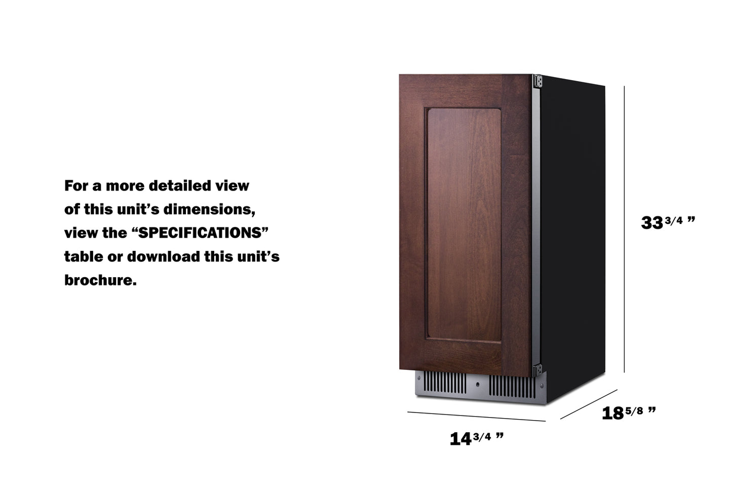 15" Wide Built-In All-Refrigerator (Panel Not Included)