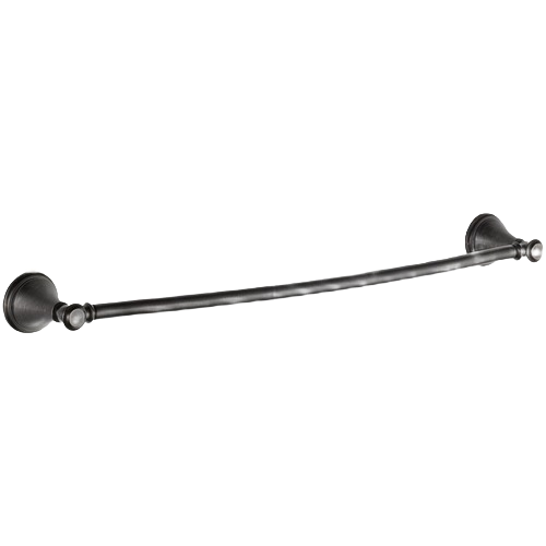 Venetian bronze towel bar with curved design for bathroom organization in home improvement projects