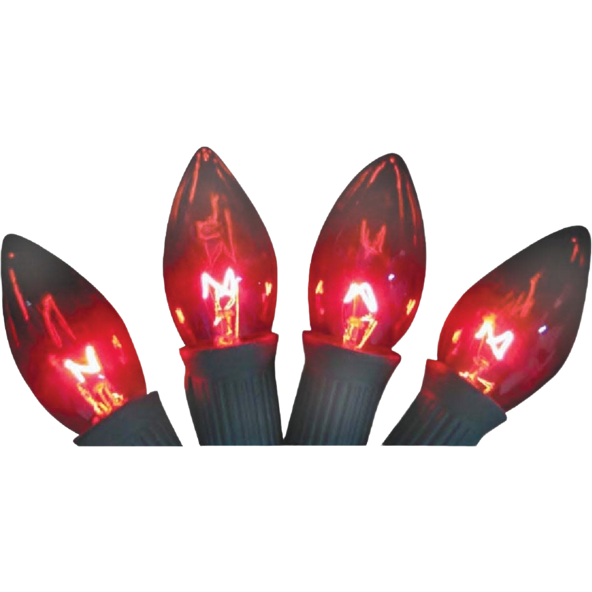 Set of four red C9 replacement bulbs designed for Christmas lights and holiday decoration under $50 collection