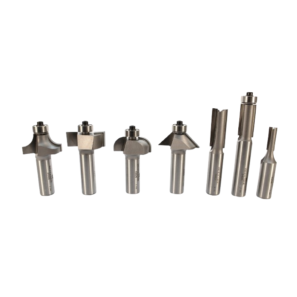 Seven high-quality router bits with 1/2 inch shank for woodworking in tool accessories and power tool collections