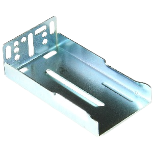 Zinc soft close rear mounting bracket for drawer slides, part of cabinet and furniture hardware collection under $50