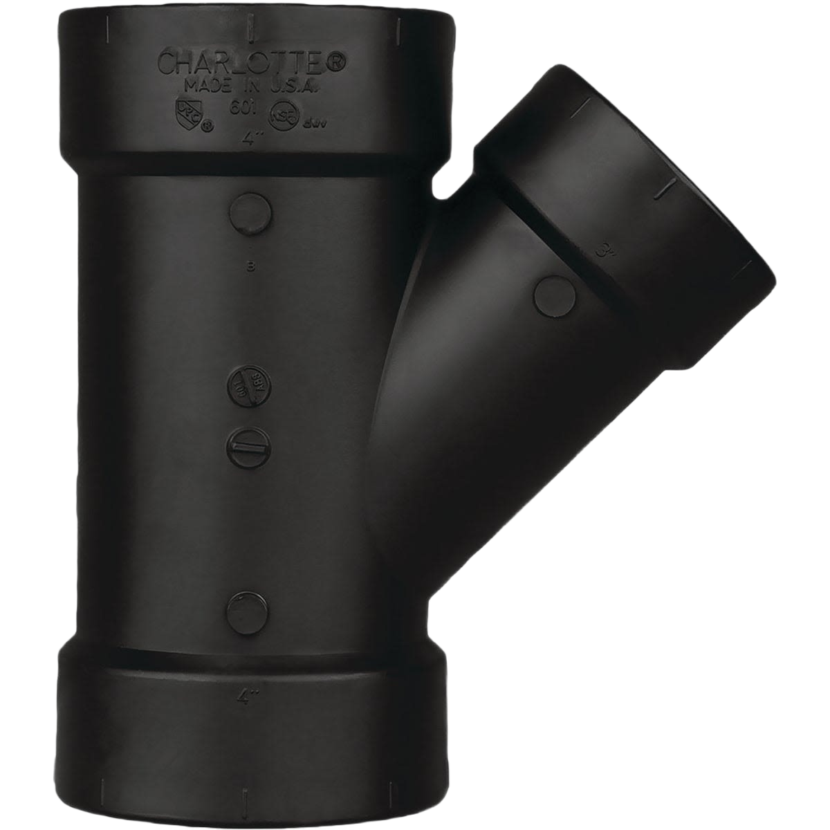 Black ABS reducing wye fitting for plumbing in Pipes & Fittings, Home Improvement, and Under $50 collections