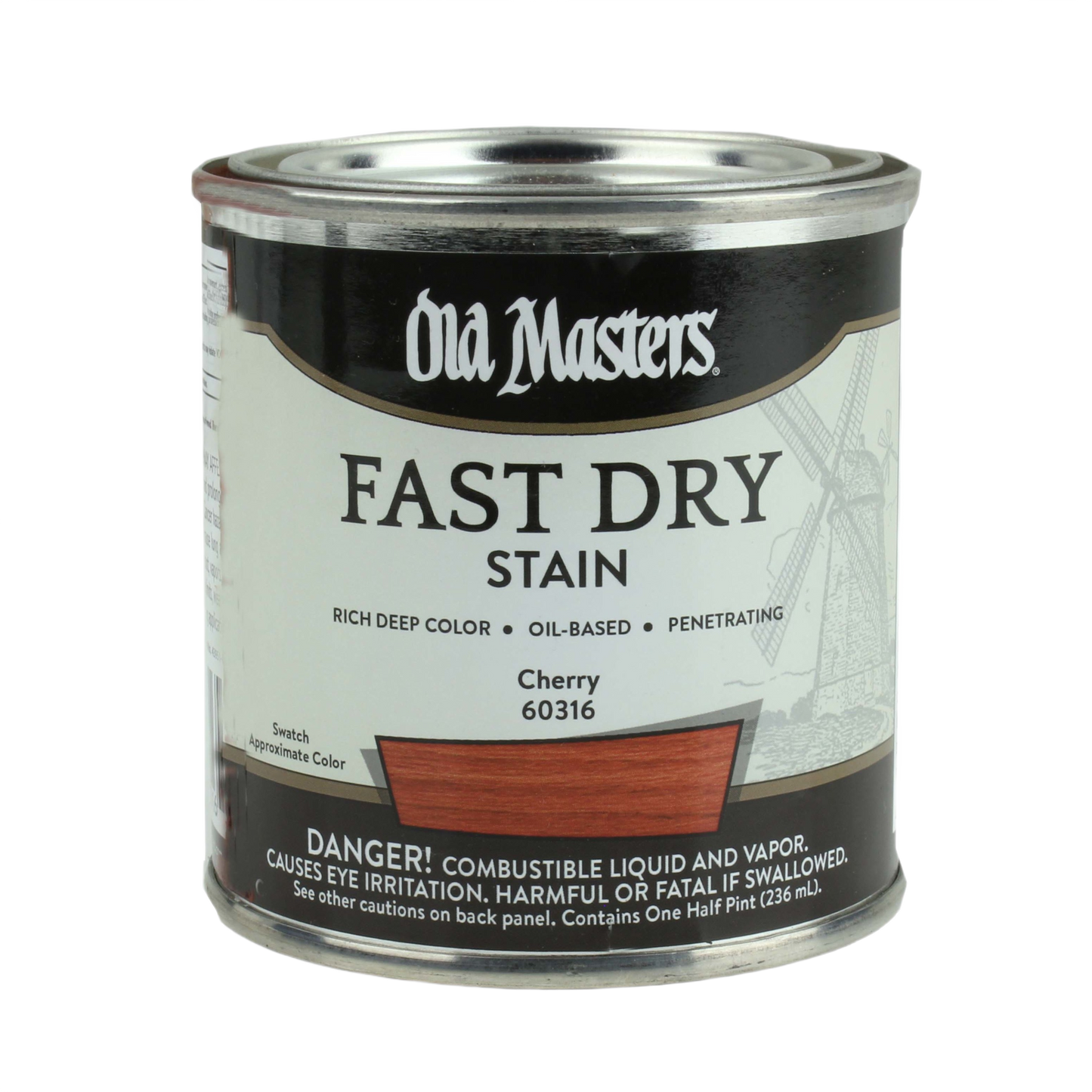 Cherry fast dry oil-based wood stain can with branding for interior stains and finishing collections under $50