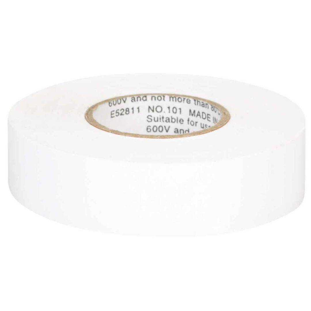 White vinyl electrical tape roll designed for general use in tools and home improvement projects
