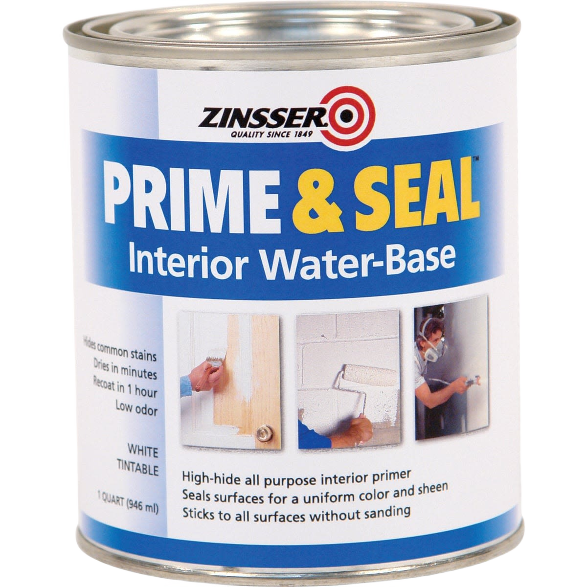 White interior water-based primer and sealer in 1 quart can for primer and paint supplies under $50 collections