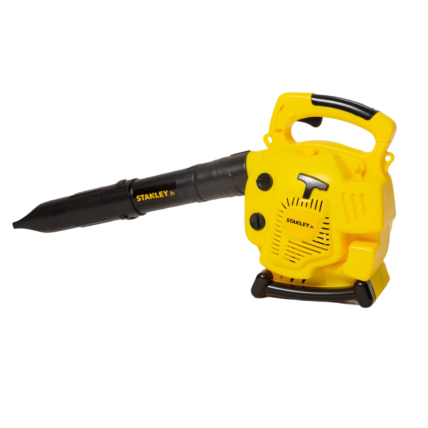 Yellow and black interactive toy leaf blower with realistic sound effects for pretend play and children’s toys under fifty dollars