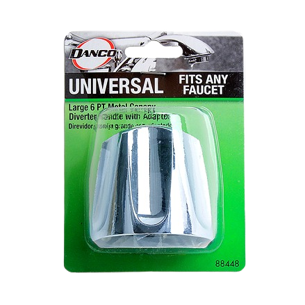 Universal large metal faucet diverter handle in polished chrome finish for tools and home improvement use