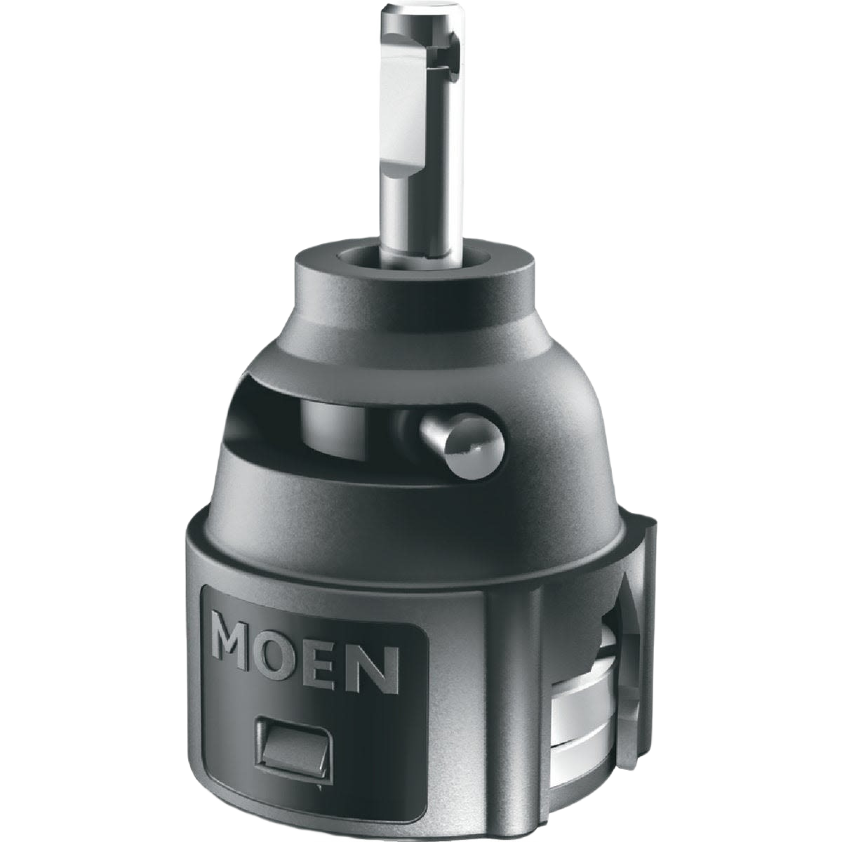 Black and silver faucet cartridge with stainless steel shaft for plumbing repair and home improvement projects under $50 collection
