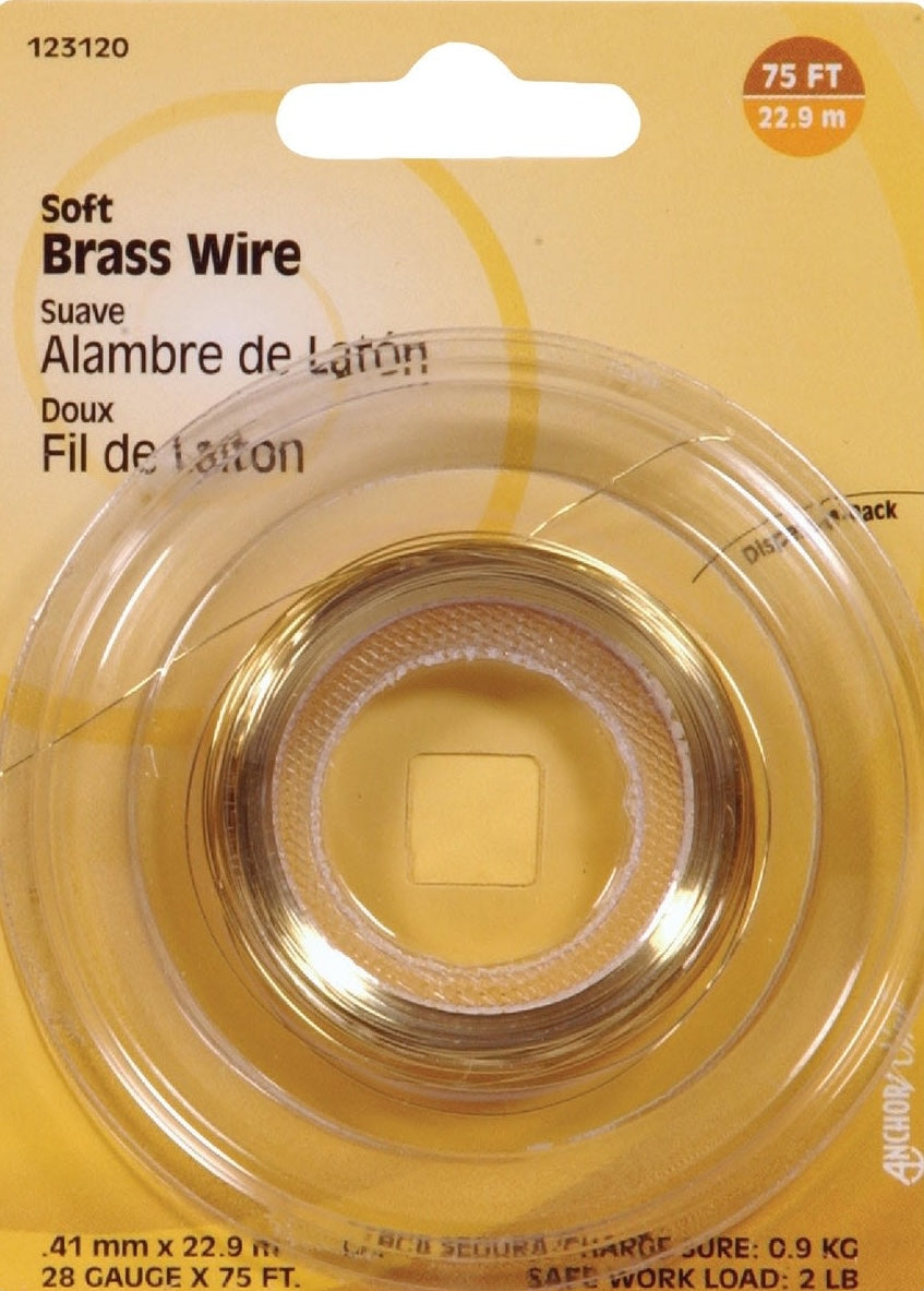 Hillman soft brass wire coil in clear plastic packaging for hardware and home improvement projects under $50