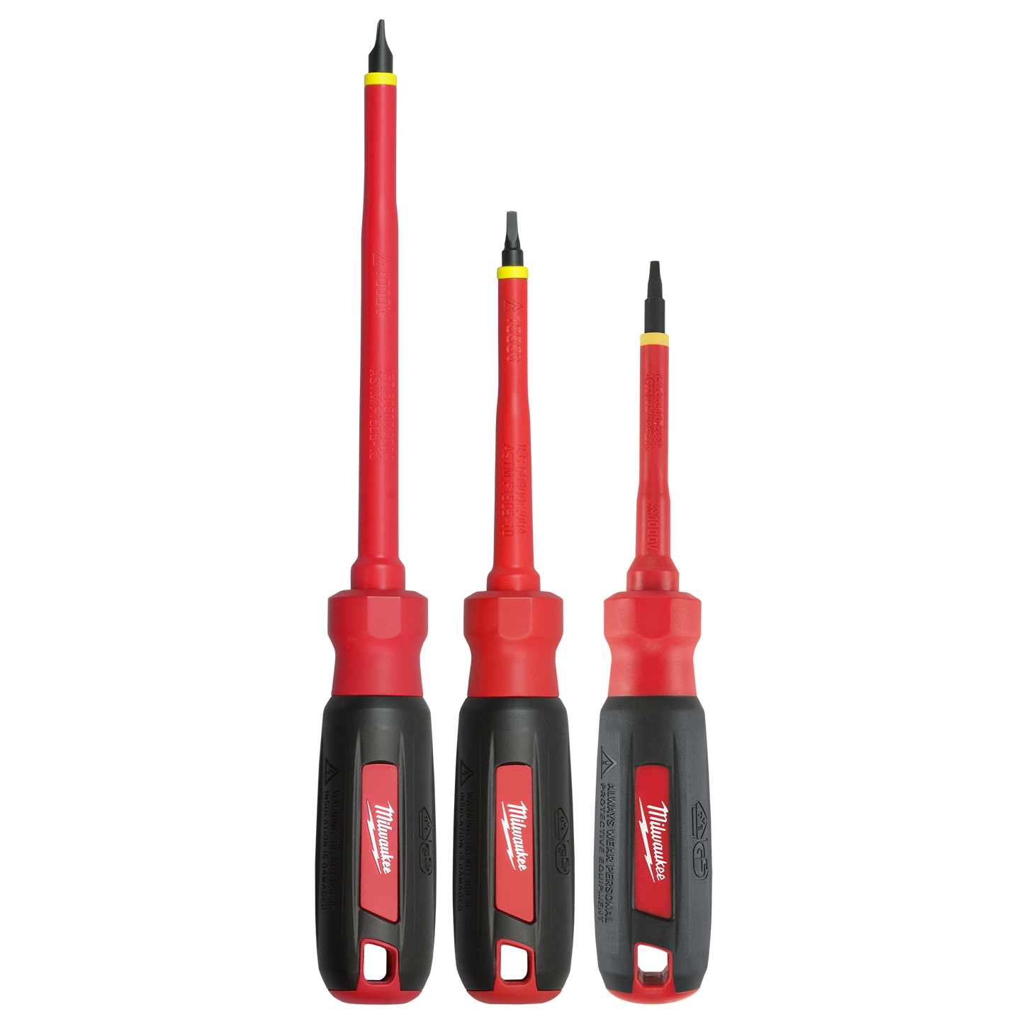 Milwaukee 3-Piece 1000V Insulated Screwdriver Set w/ Square Drive