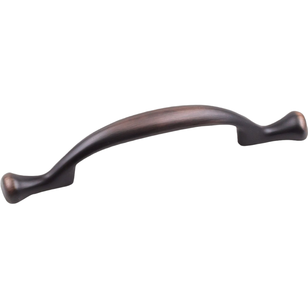 Brushed oil rubbed bronze cabinet pull with curved design for hardware and furniture accessories under $50 collections