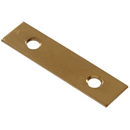 2-inch bright brass mending plate with two holes for reinforcing repairs in home improvement projects under $50
