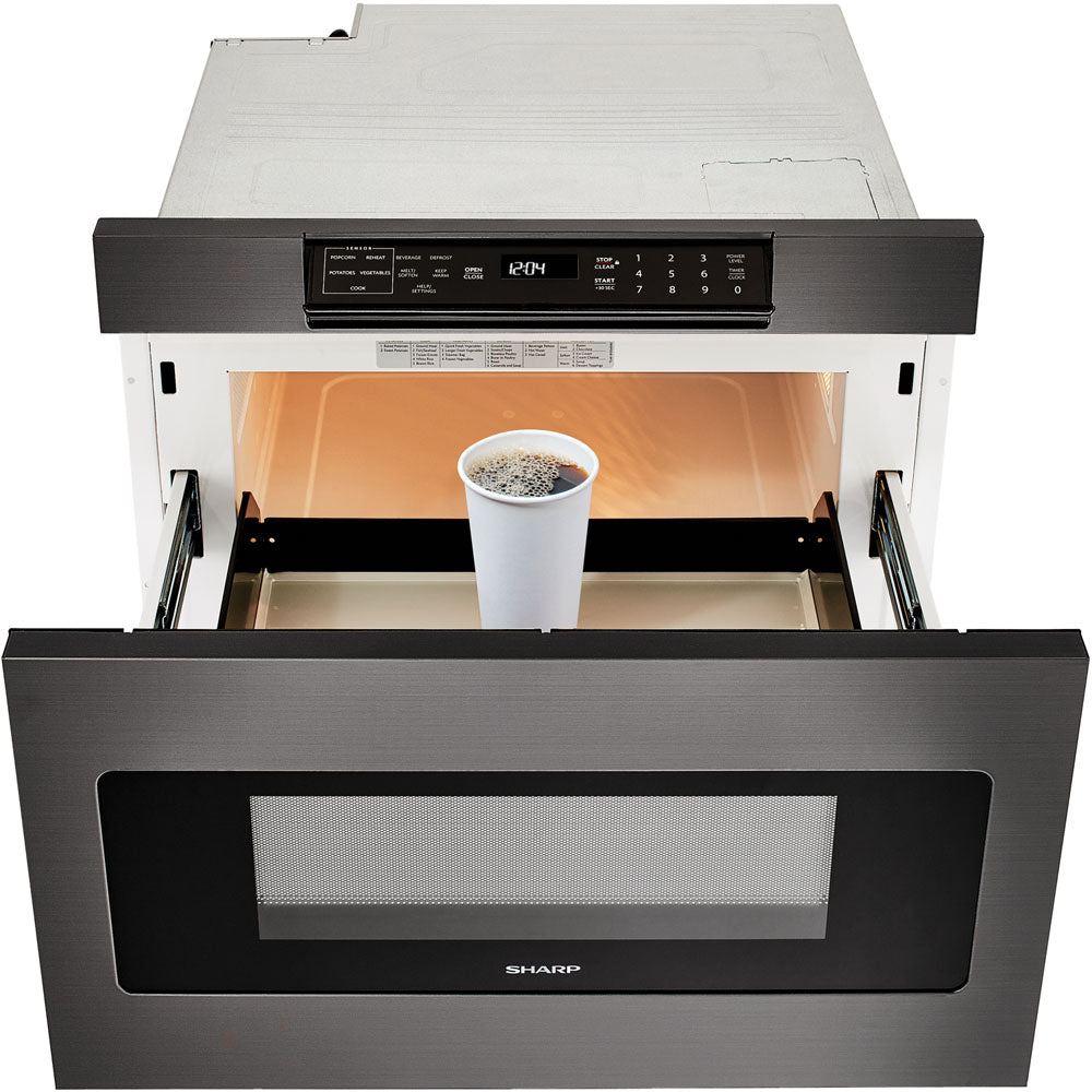 24" / 1.2 CF Flat Panel Microwave Drawer, Easy Touch Open