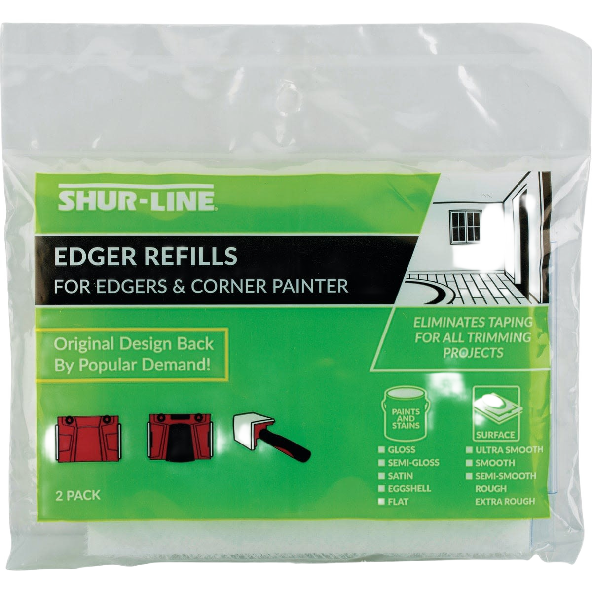 Package of Shur-Line edger refills for paint tools offering smooth edging in home improvement supplies collections