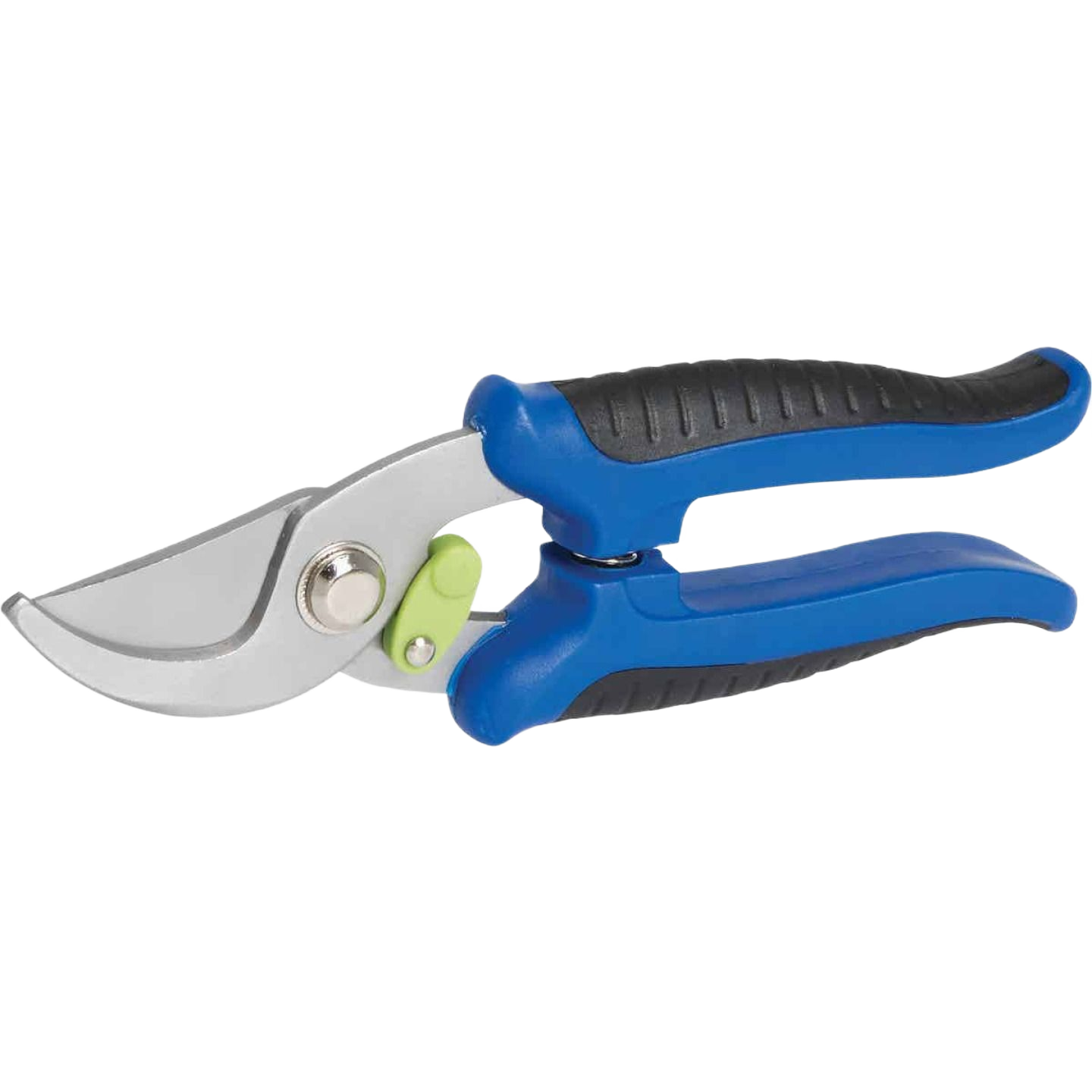 Blue and black garden bypass pruners with ergonomic handles for cutting branches in outdoor tools and gardening collections under $50