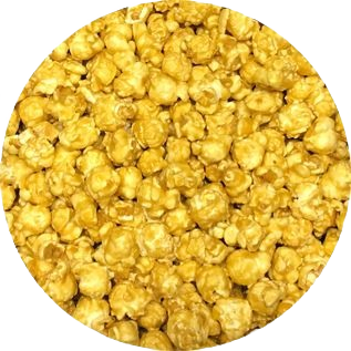 Close-up of golden caramel corn with sea salt seasoning from food and beverage snack collections