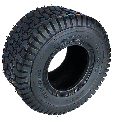 Heavy-duty Carlisle tire with deep tread pattern designed for outdoor equipment and home improvement use