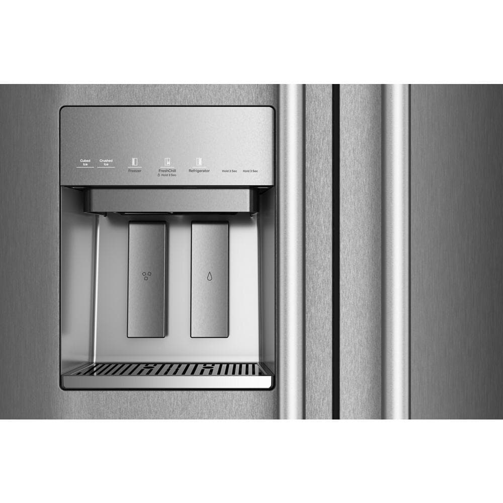 20.8 Cu. Ft. 36-Inch Built-In Side-by-Side Refrigerator with Exterior Water and Ice Dispenser with Measured Fill in PrintShield® Stainless Steel