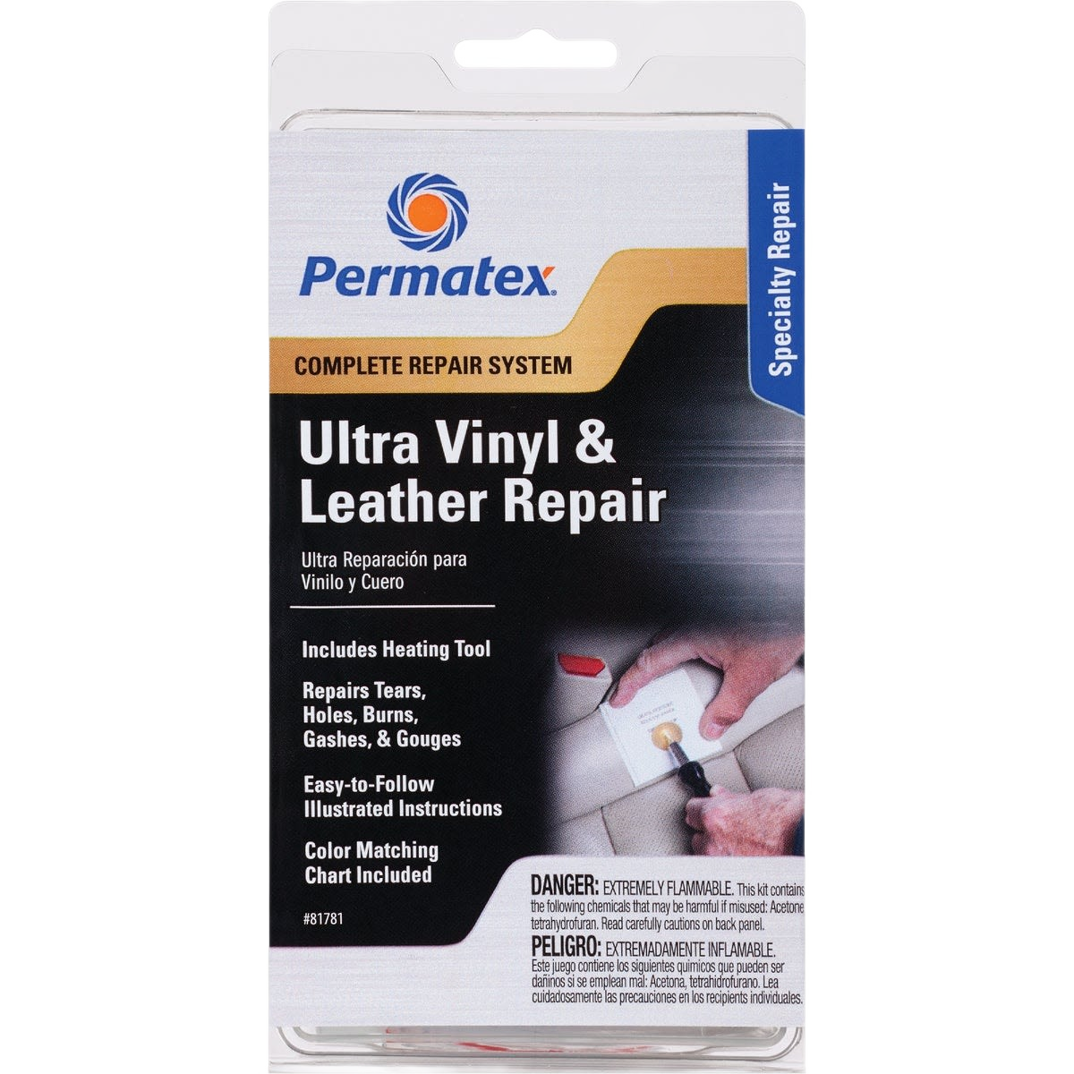 Vinyl and leather repair kit with heat tool and color compounds for home improvement projects under $50 and paint supplies