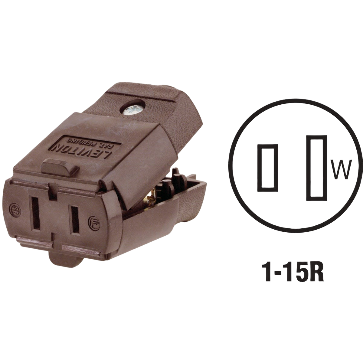 Brown thermoplastic 2-pole 2-wire hinged cord connector for electrical wire and home improvement under $50 collections