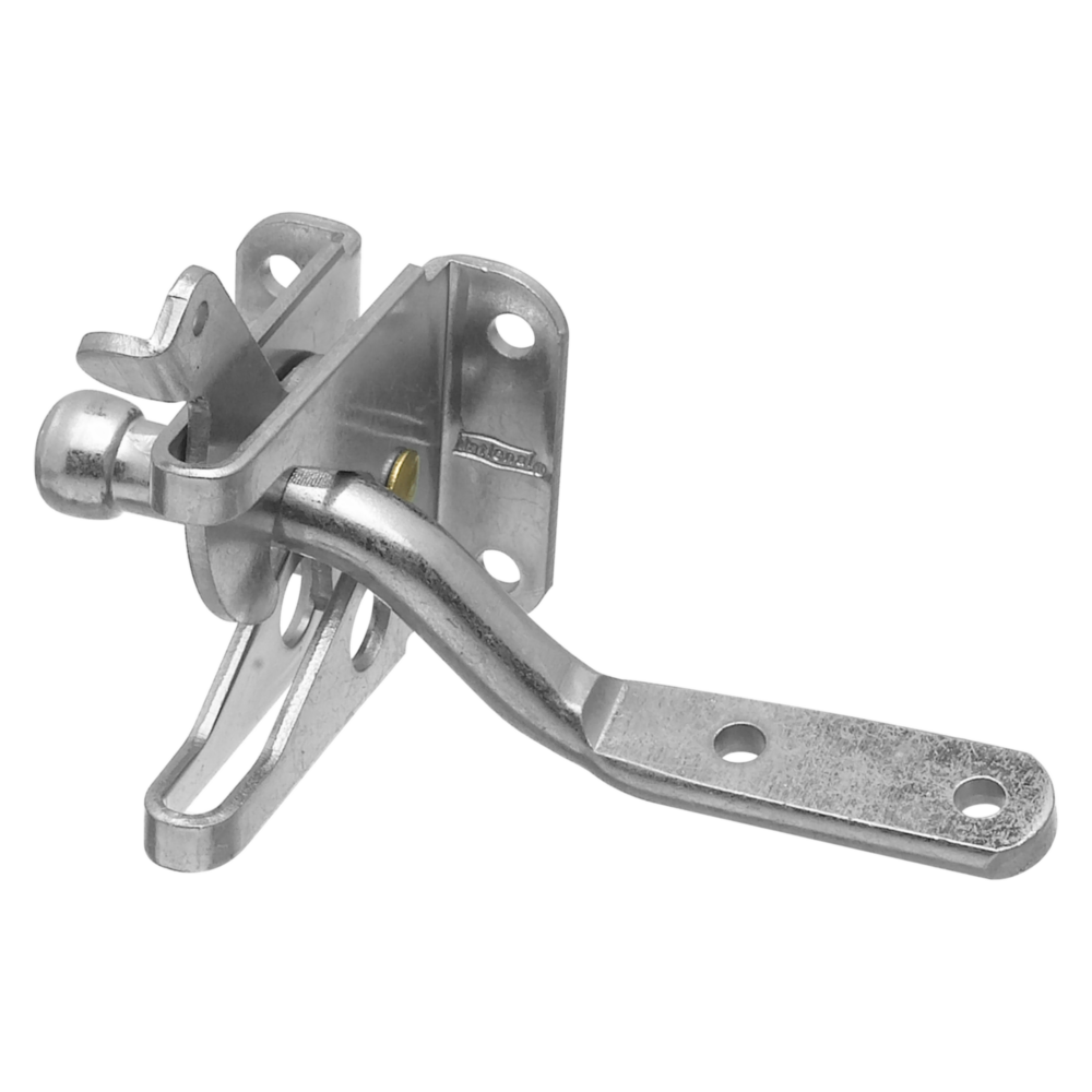 Zinc steel automatic gate latch with mounting holes for single-acting gates in hardware and gate hardware collections under $50